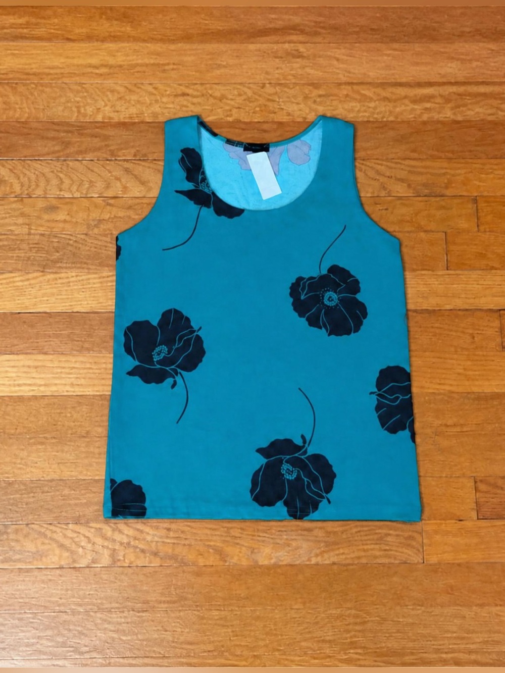 NWT Ann Taylor Teal Poppy Shell Blouse XS